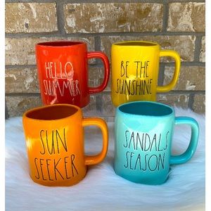 NWT Rae Dunn 4-Piece Summer Mugs Bundle